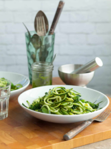 Read more about the article Zucchini Noodles with Pesto: A Low-Carb Pasta Substitute